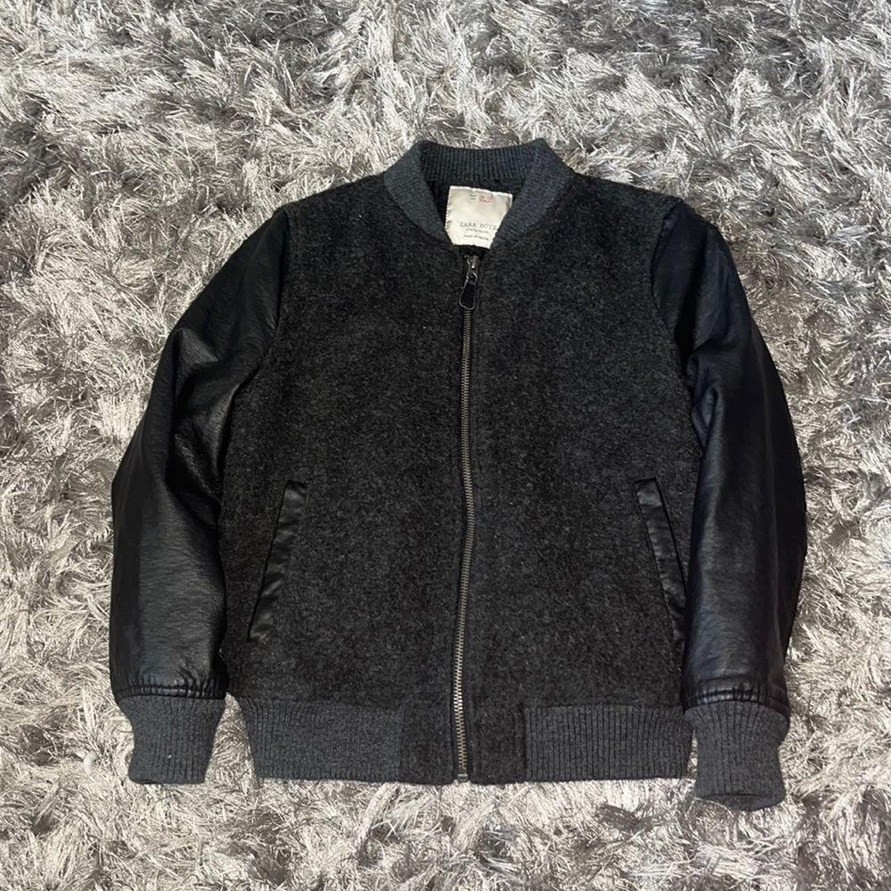 Zara Boys Bomber Jacket w/ Ribbed Collar
